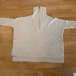 Barefoot Dreams CozyChic Lite Sweater, Size  S/M, Ivory/Cream